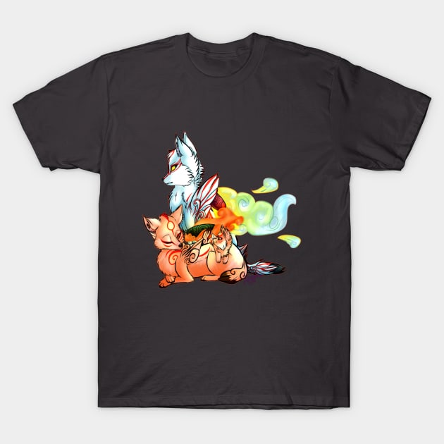 Wolves of the brush T-Shirt by Zorveechu